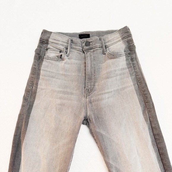 Mother The Swooner Supermoon Stripe Gray Skinny Jeans Size 25 - Picture 8 of 9